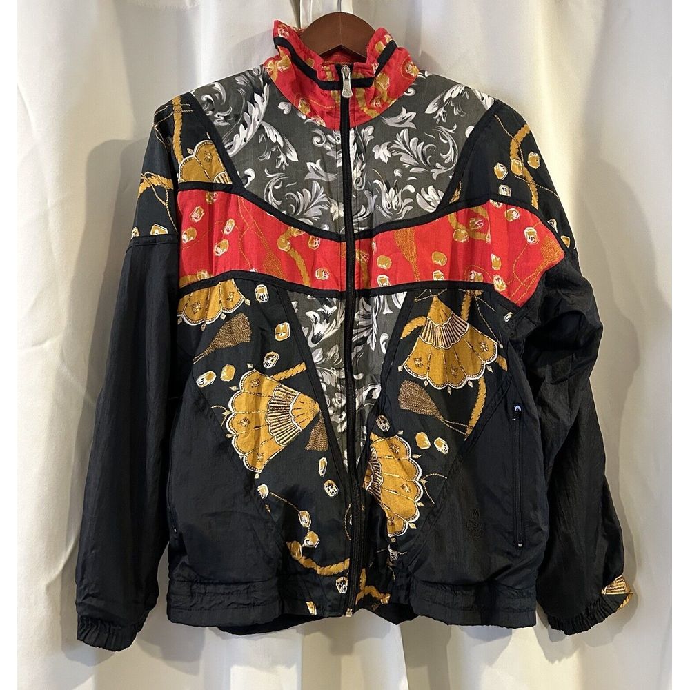 Vintage 90s USA Olympic Windbreaker jacket size Medium JC Penny SPORTS ABSTRACT